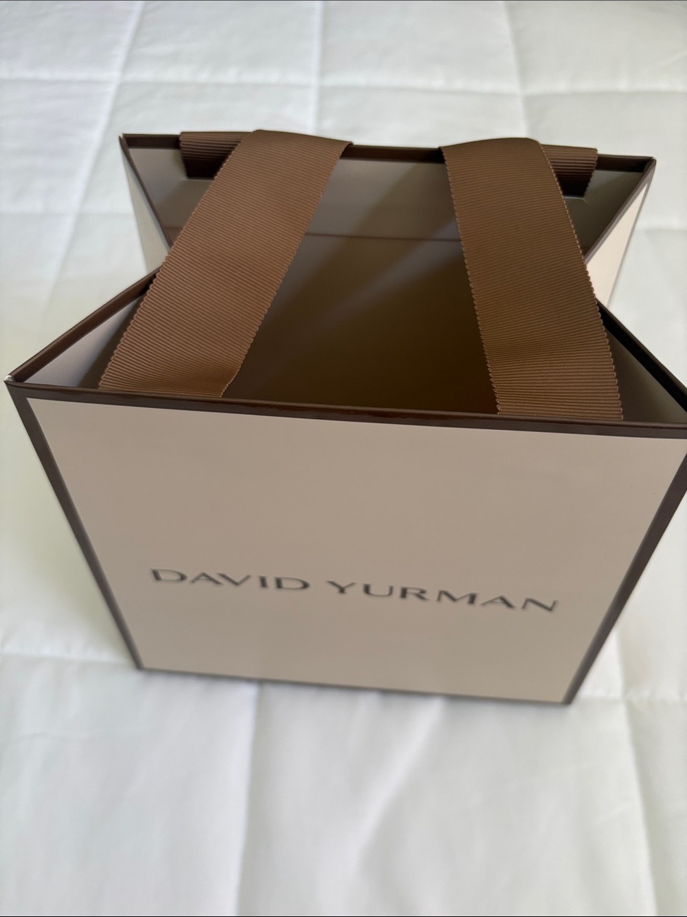 David Yurman Beige and Brown  Gift Bag 10”/7.5 - Picture 2 of 4